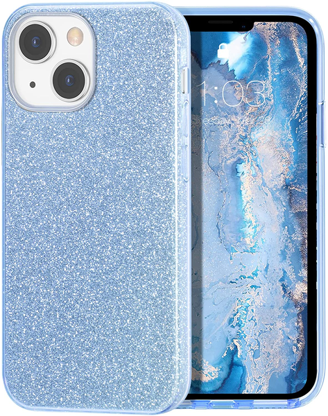Glitter Sparkle Bling Protective Case for iPhone 13 Mini - Blue