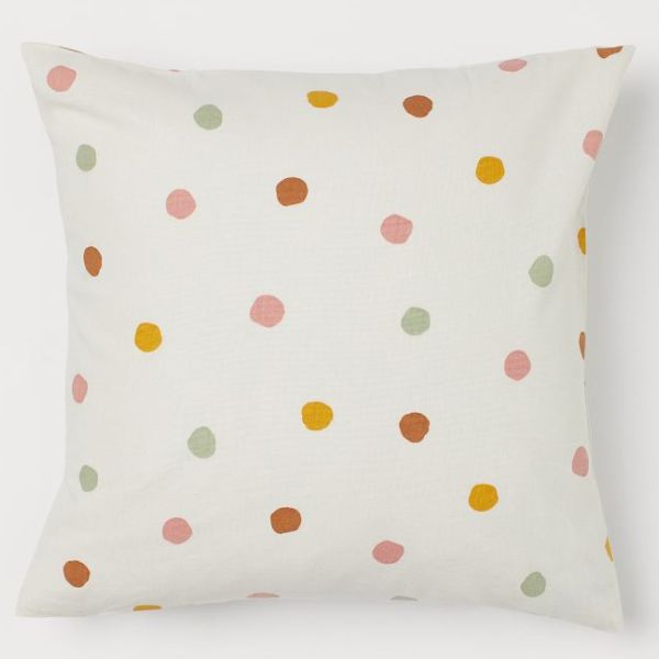 Cream Pillow/Scatter Cushion Cover with dots 45x45cm (inner included)