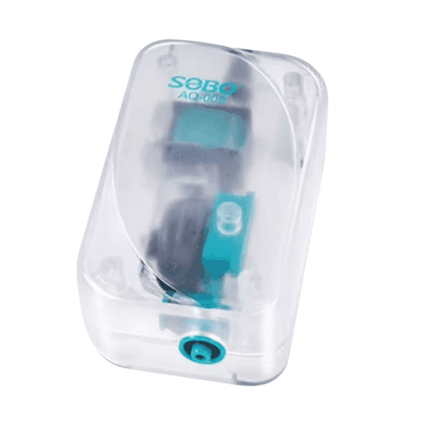 Transparent housing Silent Air Pump Power:2W OUTPUT: 3 L/min 0.02mpa