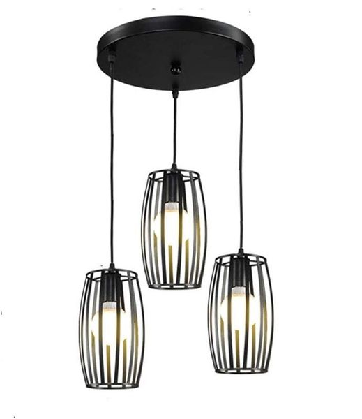 Black Pendant Light - Hanging Light - Ceiling Light x 3