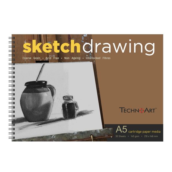TechnoArt Wiro Sketch Drawing Pad - A5 - 30 Sheets - 145gsm