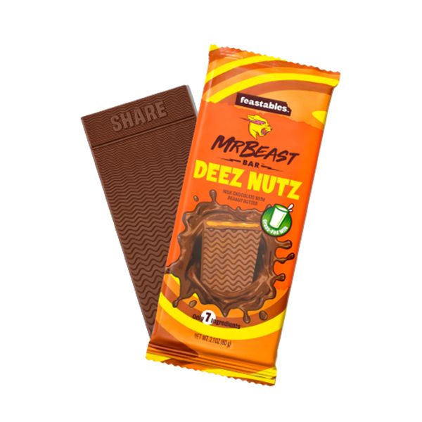 Feastables Mr Beast Chocolate Bar Deez Nutz - 60g