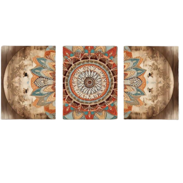 3 Piece Bohemian Mandala Style Poster