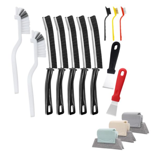 15 Pieces Window Cleaning Brush Household Groove Gap Cleaning Tools