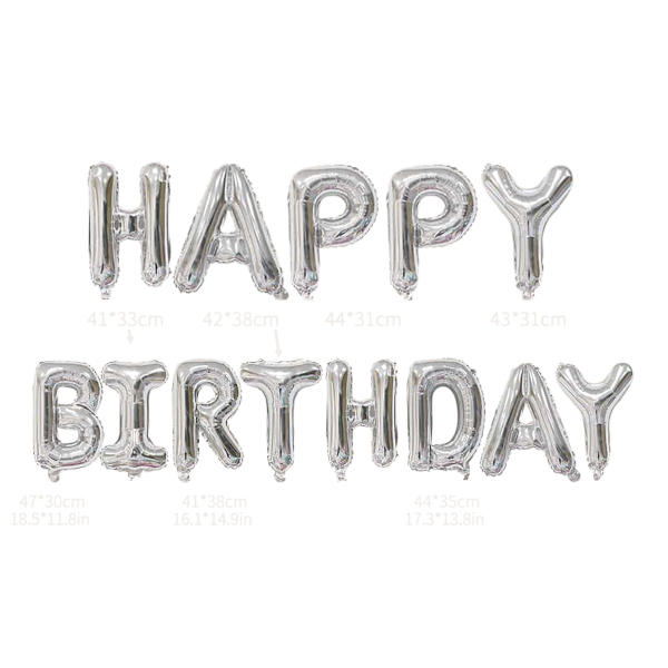 13 Piece "Happy Birthday" Foil Balloon Set