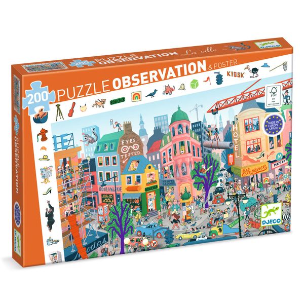 Djeco Observation Puzzle - The City - 200 Piece