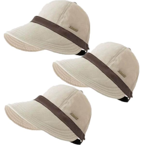 3 Pcs Women's Wide Brim Sun Hat,Quick drying,Foldable, Lightweight