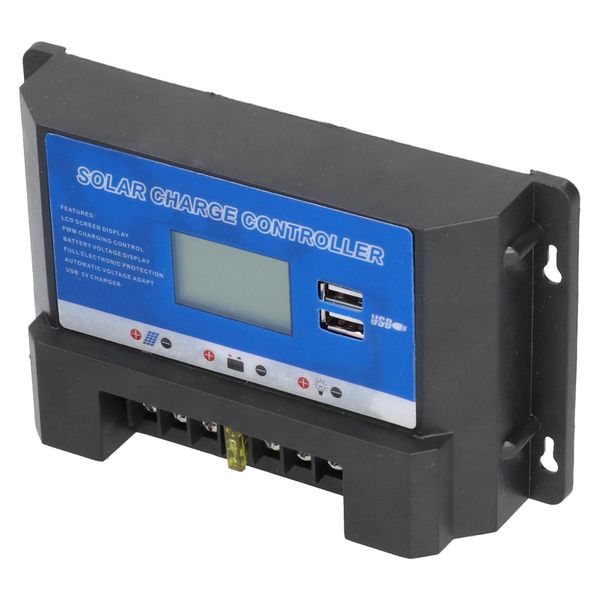 Solar Charge Controller 30A LCD Dual USB