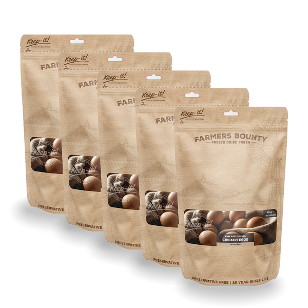 5 Pack - Freeze Dried Pasturised Egg Powder - 36 Large Eggs (180 eggs)