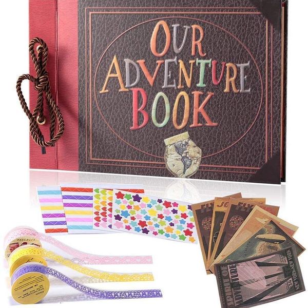 Adventure Book 148-Page DIY Vintage kraft paper Handmade Scrapbook