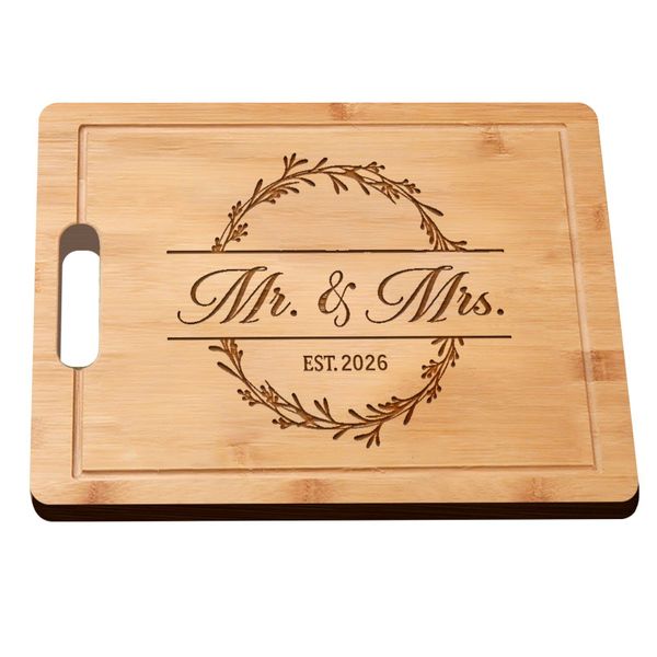 Cutting Board Engraved Bamboo Charcuterie Board Wedding Gifts for Couples