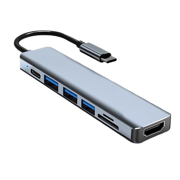 7-in-1 USB-C Docking Station for Laptop with HDMI PD USB 3.0 SD/TF Reader