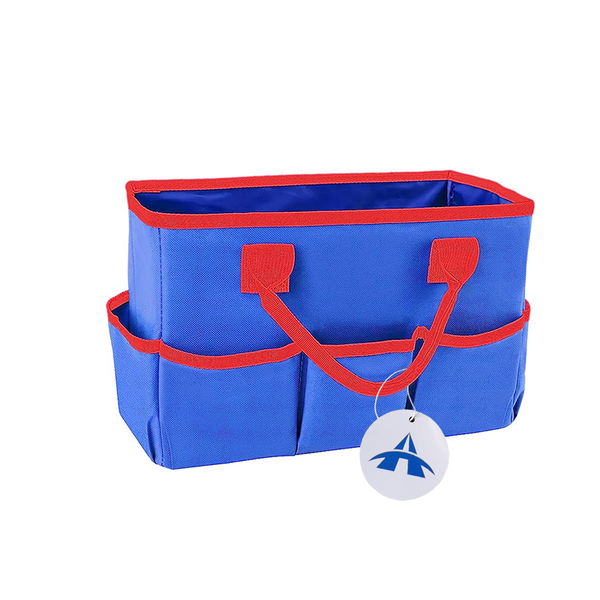 Multiple Pockets Art Organizer Storage Craft Tote Bag-Blue