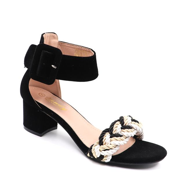 Ladies Basic Suede Braided Low Heel Ankle Strap | Shop Today. Get it ...