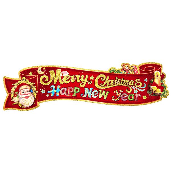 purpleX Merry Christmas &amp; Happy New Year Party Banner Decor-70cm