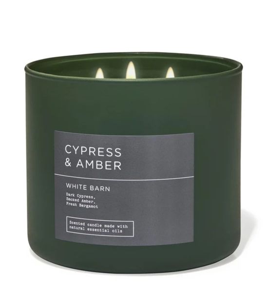 White Barn Cypress and Amber Scented Candle - (Parallel Import)