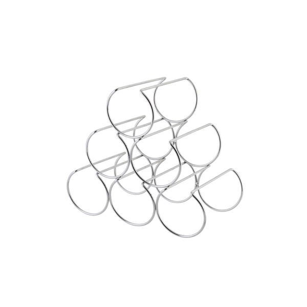 Heavy Duty 6-Bottle Stainless Steel Wine Rack - Stylish and Sturdy Holder