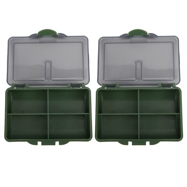 2 Pieces 4-Compartment Mini PP Hook Storage Box