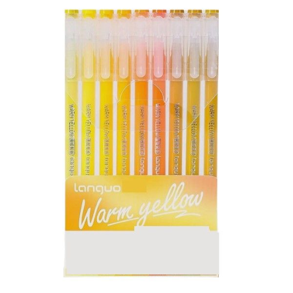 9 Piece - Languo Warm Yellow Gel Ink Pens