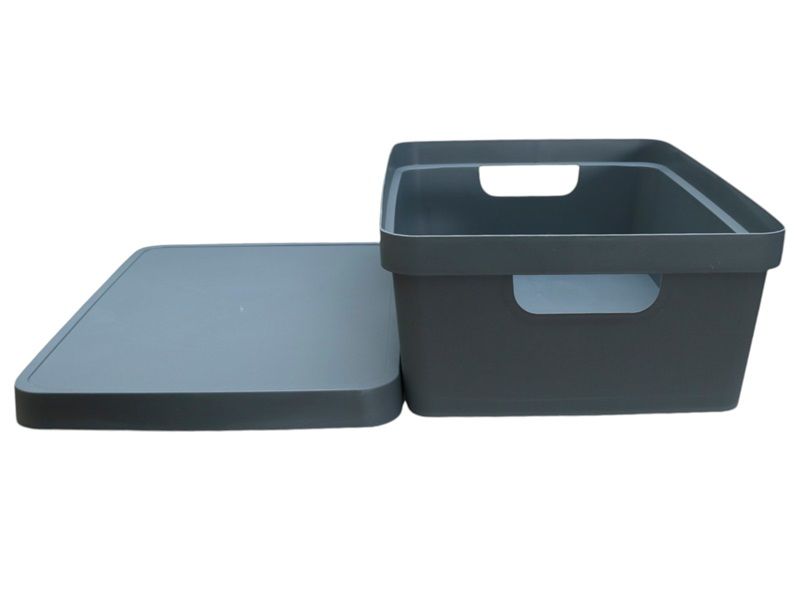Storage Solutions Plastic Storage Box with Lid 37x28x14cm