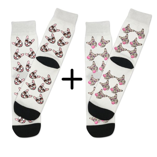 Cute French Bulldog Sock Set - 2 Designs