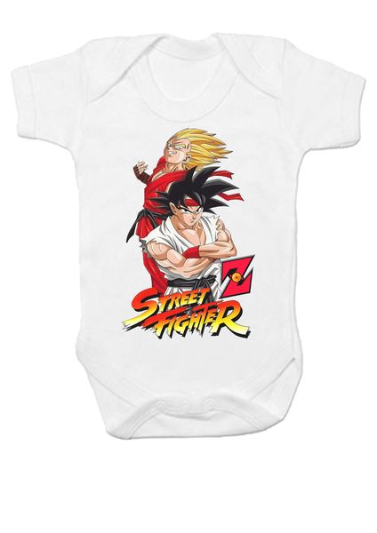 Street fighter v.s DBZ baby vest