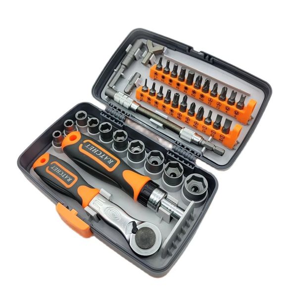 Precision Ratchet Screwdriver Bit Set Electronics Repair Tool Kit -38 Piece
