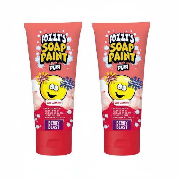 Fozzis Berry Blast Soap Paint - 100 ml for Kids' Bath Time Fun - 2 Pack