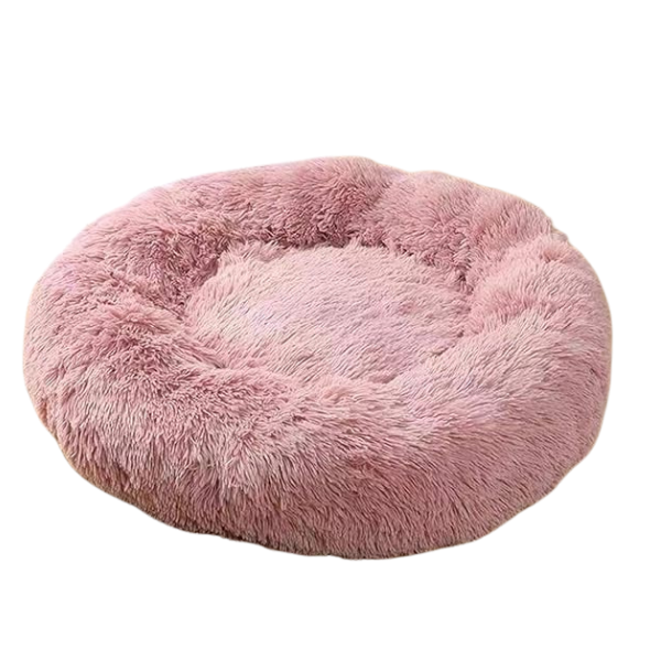 Plush Fluffy Pet Pillow Bed - Super Soft - 70cm - Soft Pink - Dog - Cat