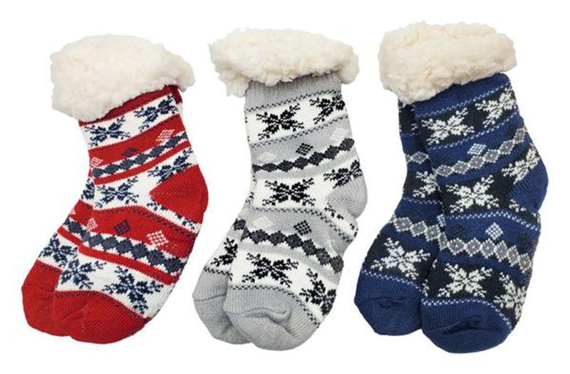 Men's Slipper Socks Winter Fuzzy Thick Thermal Non-Slip Socks