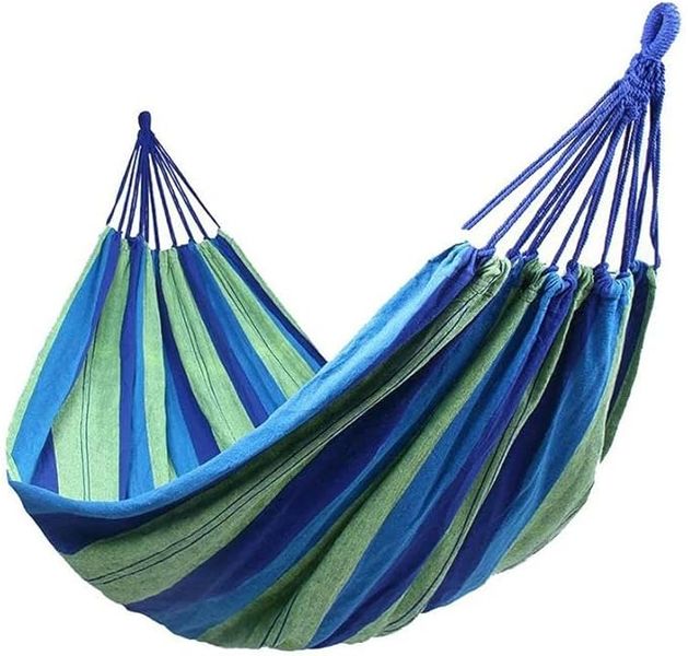 Hammock Outdoor Canvas Portable Thickened Anti-Rollover Single Striped