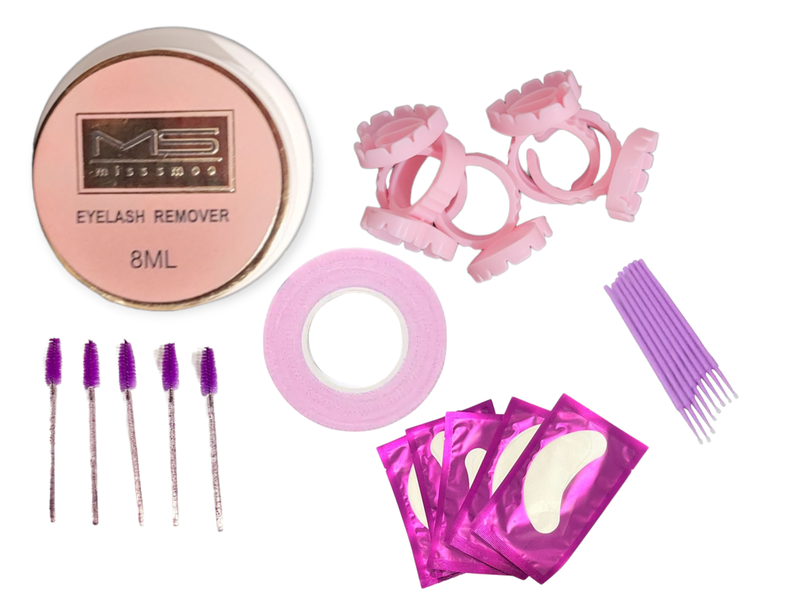 Professional Eyelash Glue Cream Remover Kit- Purple