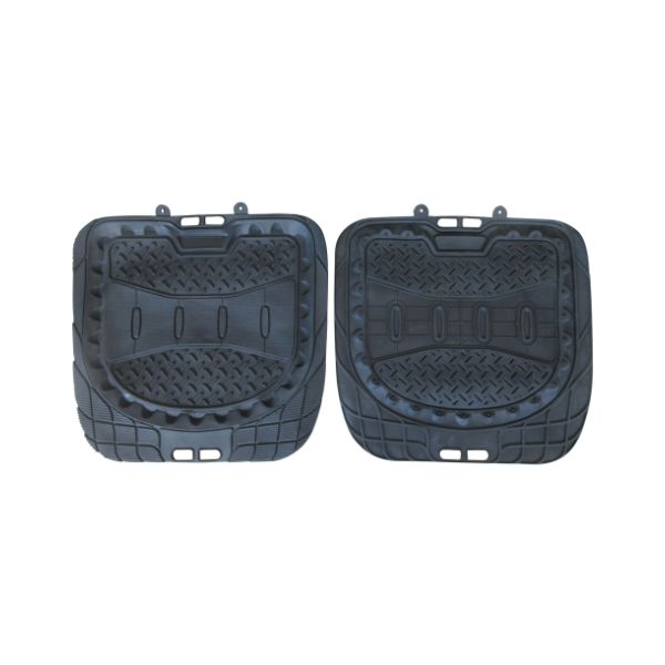 ACA Auto - Black Rubber Car Mats - Rear