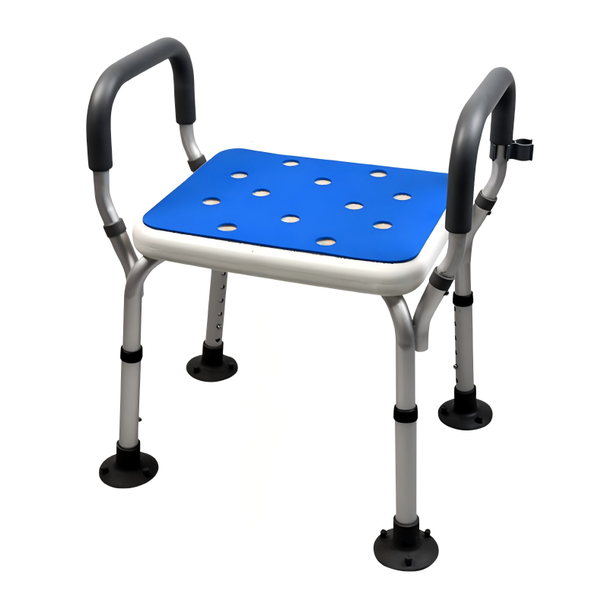 Shower Chair 6-Level Height Adjustment Anti-Slip for Elderly and Disabled