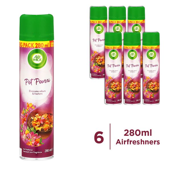 Airwick 6 x 280ml - Air Freshener - Pot Pourri