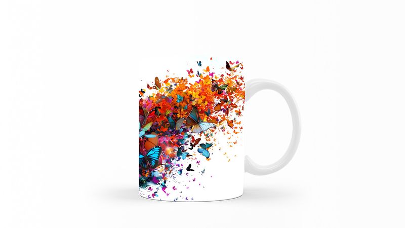 Designer Art Coffee Mug -087-Butterfly