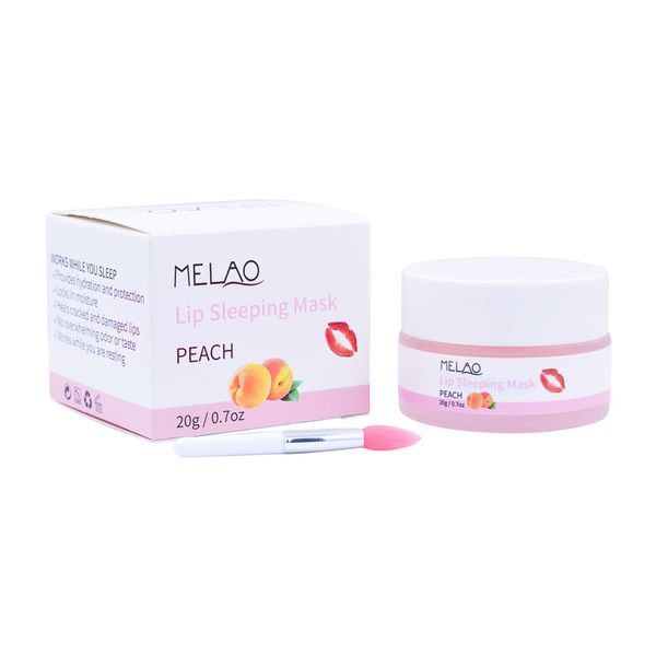 Melao Peach Lip Sleeping Mask Overnight Moisturizing, Hydrating &amp; Plumping