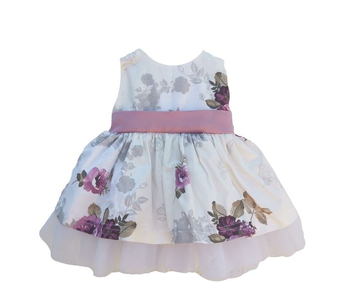 Pink Floral Big Pink Back Bow
