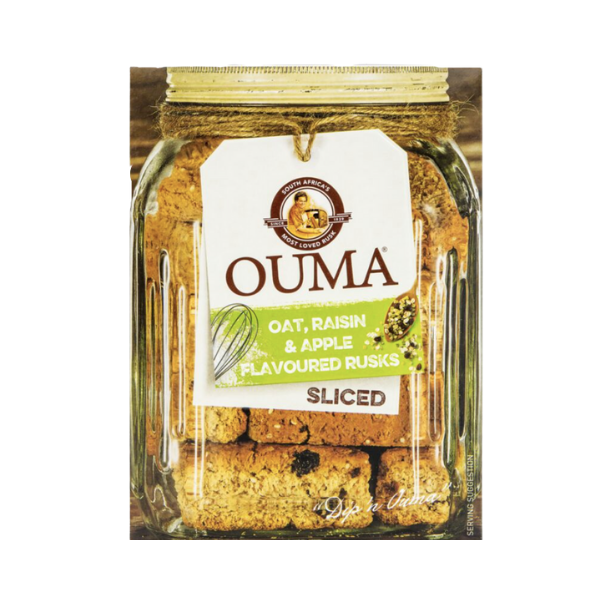 Ouma- Oat, Raisin &amp; Apple Flavoured Rusks 450g x 6