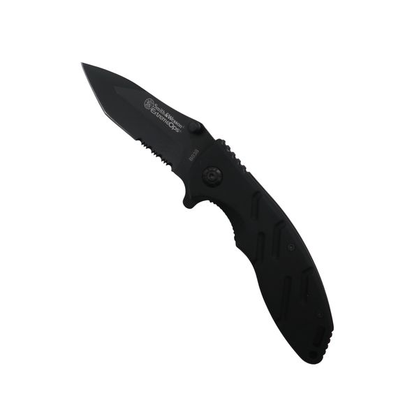 Unique Folding Knife with Serated and Straight Blade - 20cm