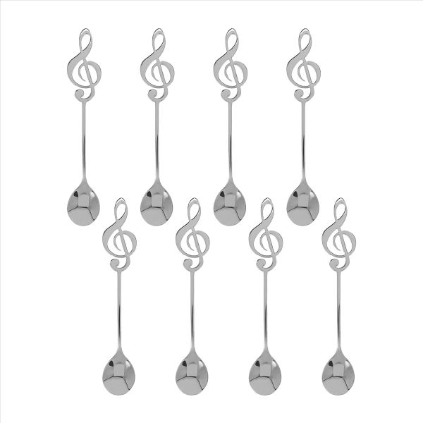 8Pcs Stirring Spoon Coffee Spoon Stainless Steel Creative Flatware
