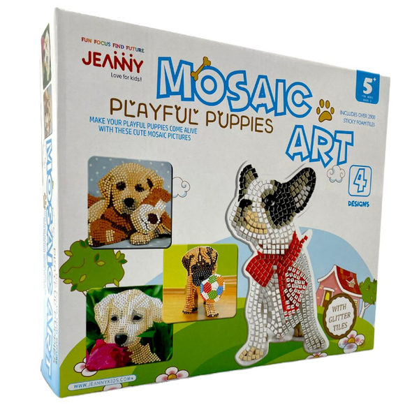 Mosaic Art Playful Puppies Craft Set For Kids Jeanny