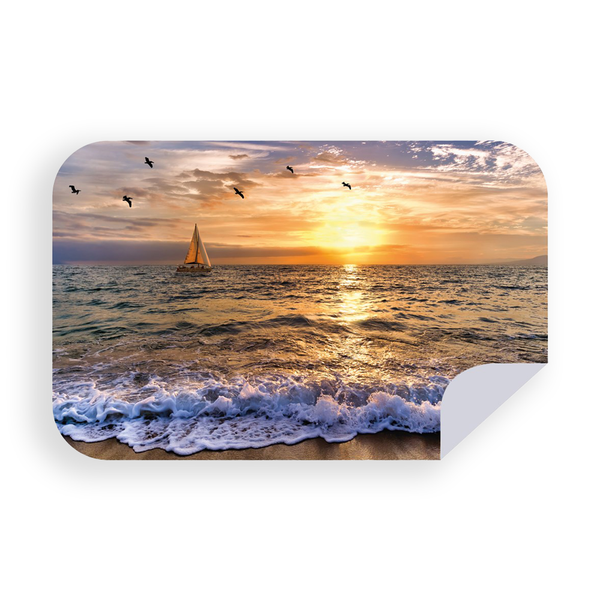 Bobums Microfibre XL Printed Towel - Sailboat Sunset PRXL3748