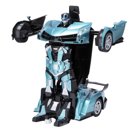 R/C 1/16 2.4GHz Lamborghini Transformer Car (27cm tall) - Light Blue Image