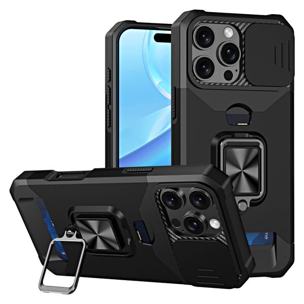 Slide Camera Card Slot Phone Case Compatible With Samsung Galaxy S23 FE