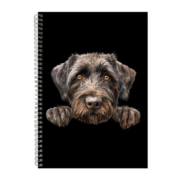 Wirehaired Griffon 2 A4 Notebook Spiral Lined Notepad Dog Idea 378