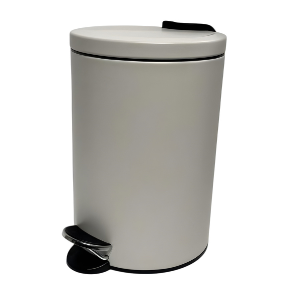 Stainless Steel Pedal Bin - 3L Compact Waste Bin with Soft-Close Lid