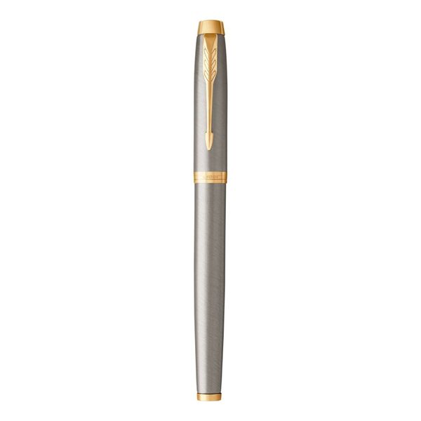 Parker IM Fountain Pen - Brushed Metal Gold Trim