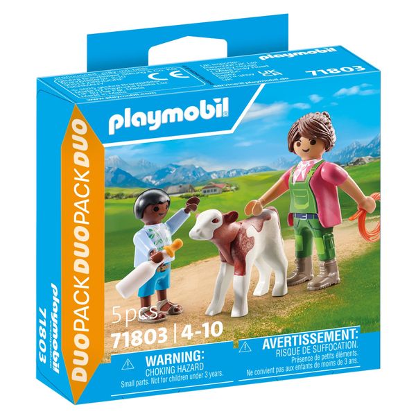 Playmobil Country - Farmer with Calf Playset - 5 Piece