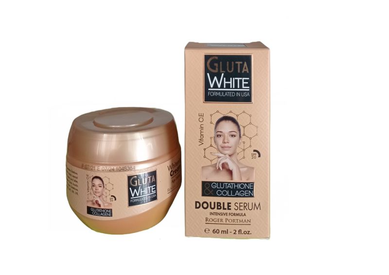 Gluta White Double Serum &amp; Face Cream Age Defying